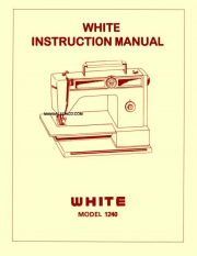 White 1240 Sewing Machine Instruction Manual