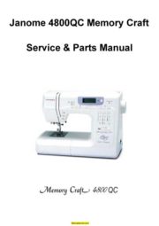 Janome 4800QC Memory Craft Sewing Machine Service-Parts Manual