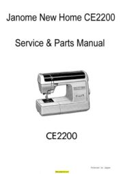 Janome New Home CE2200 Sewing Machine Service-Parts Manual