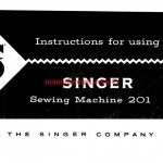 Singer 201 Sewing Machine Instruction Manual