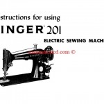 Singer 201 Sewing Machine Instruction Manual