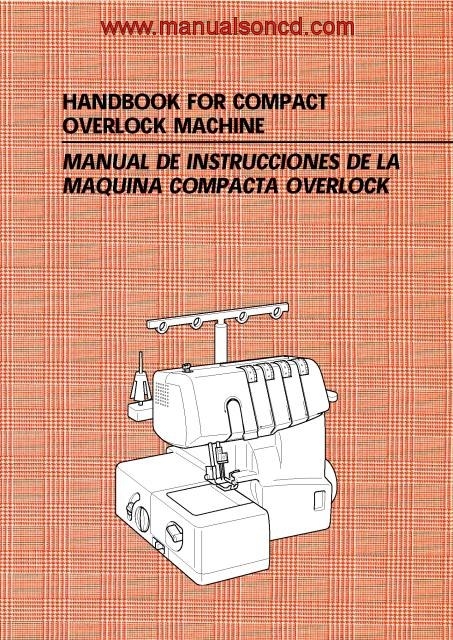 Brother 1034D Sewing Machine Instruction Manual Overlock Machine