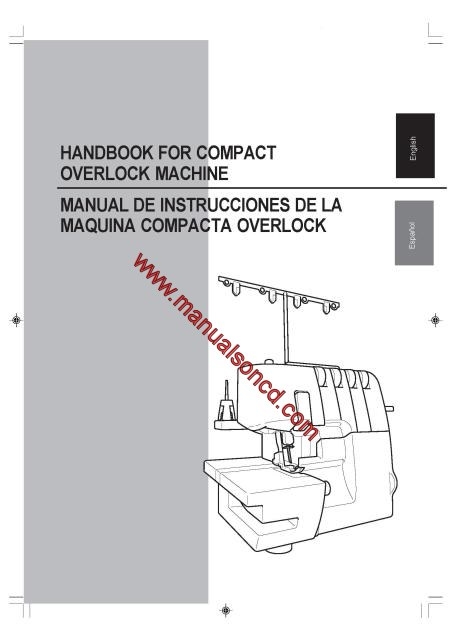 Brother 3034D Overlock Sewing Machine Instruction Manual
