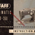 Pfaff 230-260 Sewing Machine Instruction Manual