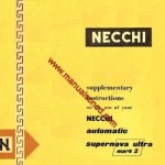 Necchi Supernova Ultra Sewing Machine Instruction Manual