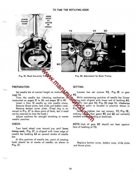 Singer 500 - 503 Sewing Machine Service Manual