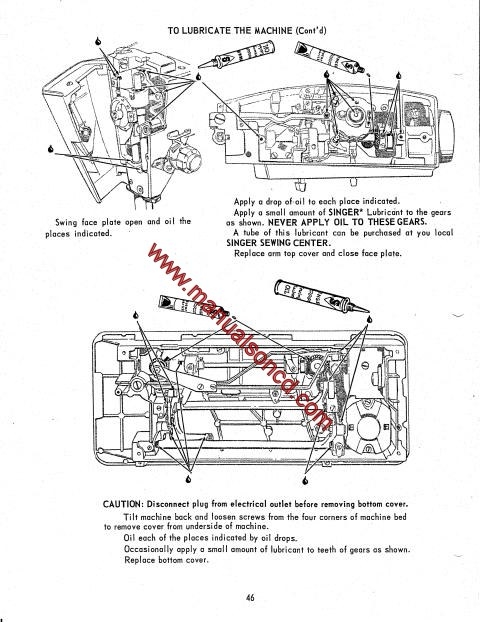 Singer 600 Deluxe Zigzag Sewing Machine Instruction Manual