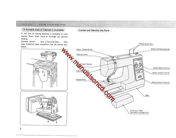 Kenmore 385.17824090 Sewing Machine Instruction Manual