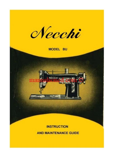 Necchi Bu Sewing Machine Instruction Manual