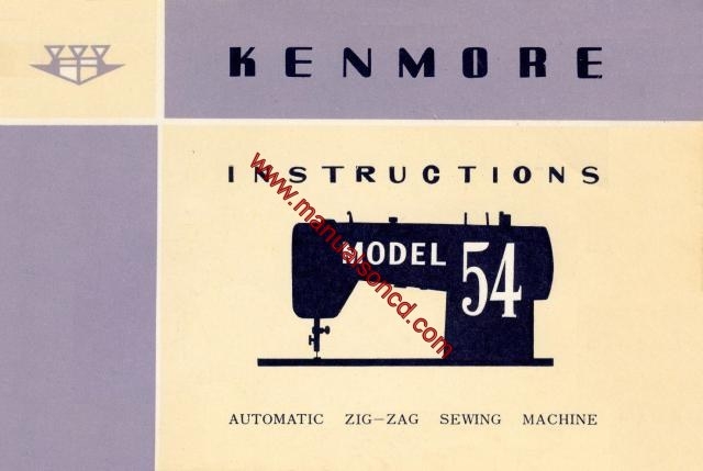 Kenmore 158.540 Model 54 Sewing Machine Manual