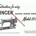 Singer 15-91 Sewing Machine Instruction Manual
