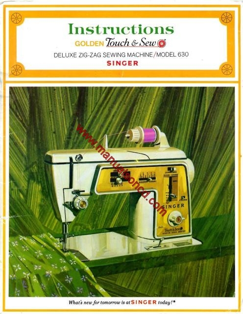 Singer 630 Golden Touch and Sew Instruction Manual