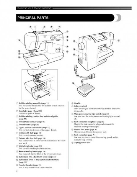 Brother XL-5500 Sewing Machine Instruction Manual