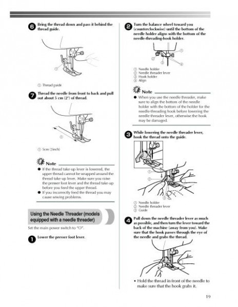 Brother XL-5500 Sewing Machine Instruction Manual