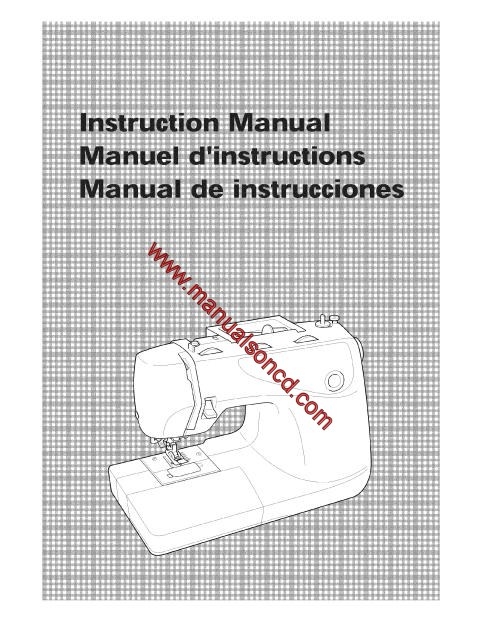 Singer XL6562 Sewing Machine Instruction Manual