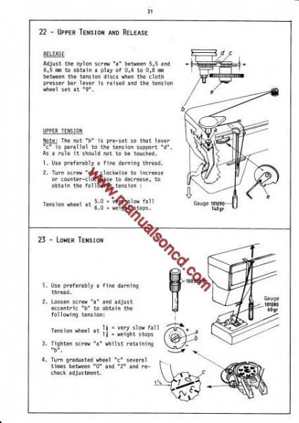 Elna Air Electronic - Carina - Elna 500 Sewing Machine Service Manual