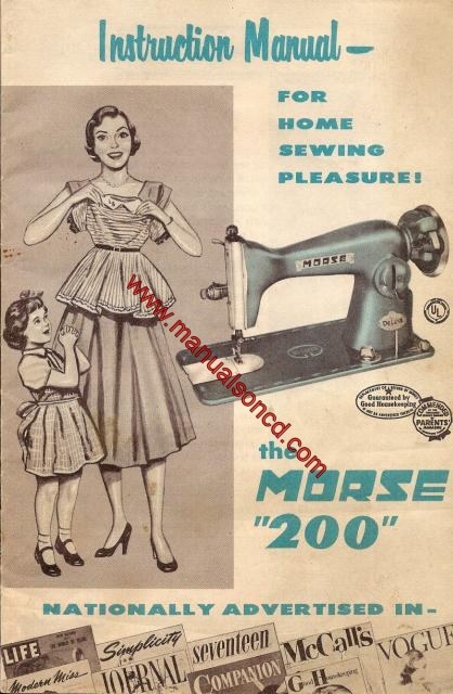 Morse 200 Sewing Machine Instruction Manual