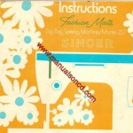 Singer 257 Fashion Mate Sewing Machine Instruction Manual