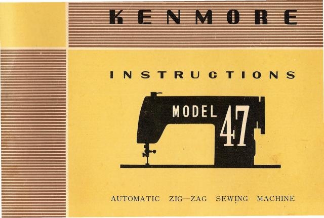 Kenmore 158.470 Sewing Machine Instruction Manual