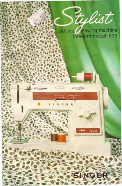 Singer 833 Stylist Sewing Machine Instruction Manual