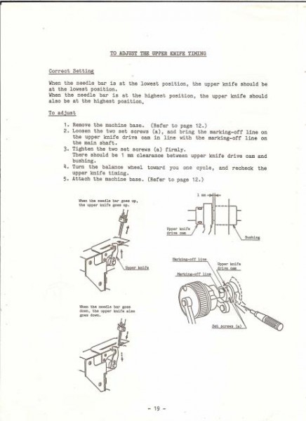 Janome Mylock 234 Sewing Machine Service Manual