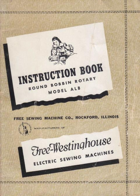 Free Westinghouse Rotary Sewing Machine Manual Model ALB