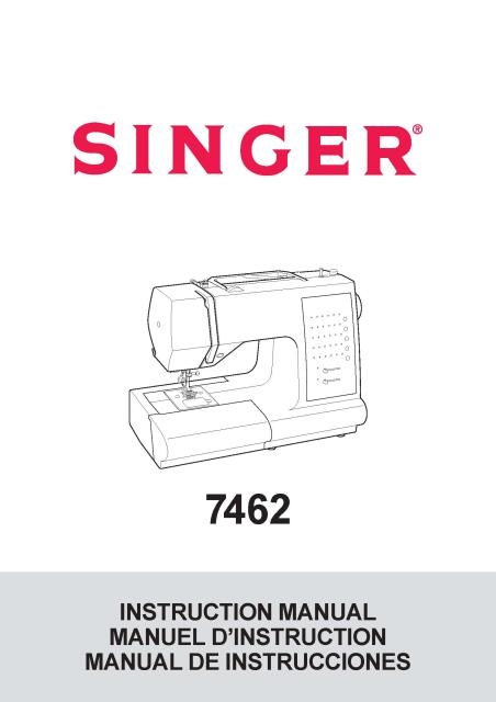 Singer 7462 Sewing Machine Instruction Manual