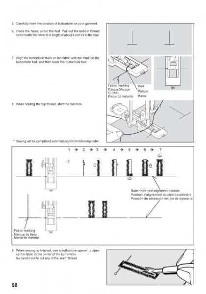 Singer 7462 Sewing Machine Instruction Manual