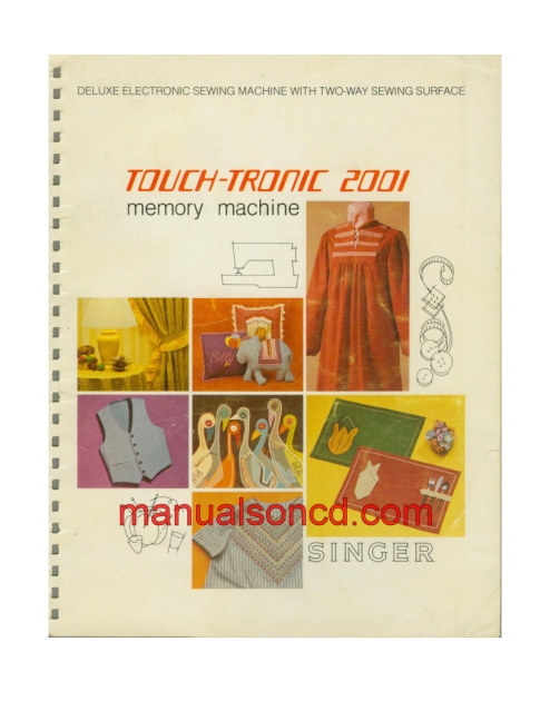 Singer 2001 Touch-Tronic Sewing Machine Instruction/Owners Manual