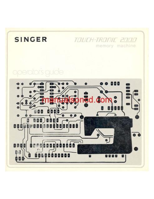 Singer 2000 Touch-Tronic Sewing Machine Instruction Manual