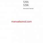 Pfaff 1295-1296 Sewing Machine Instruction Manual