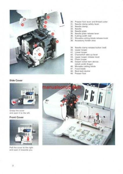 Elna 945 Overlock Sewing Machine Instruction Manual