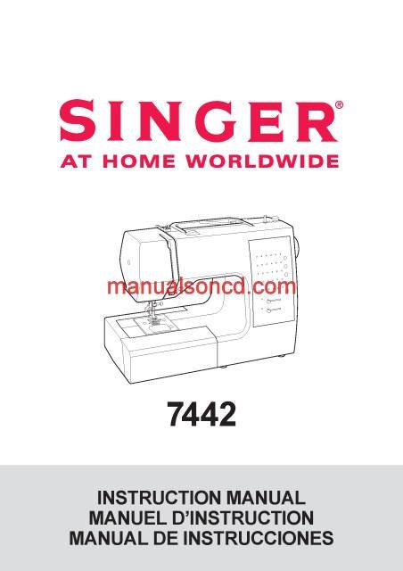 Singer 7442 Sewing Machine Instruction Manual