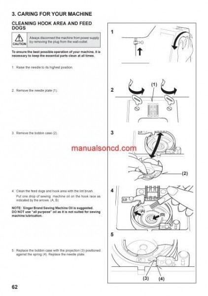 Singer 7442 Sewing Machine Instruction Manual