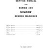 Singer 400 Series Service And Repair Sewing Machine Manual