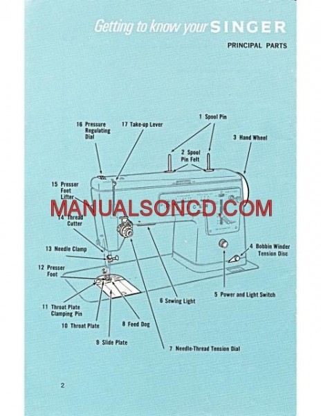 Singer 457 Stylist Sewing Machine Instruction Manual