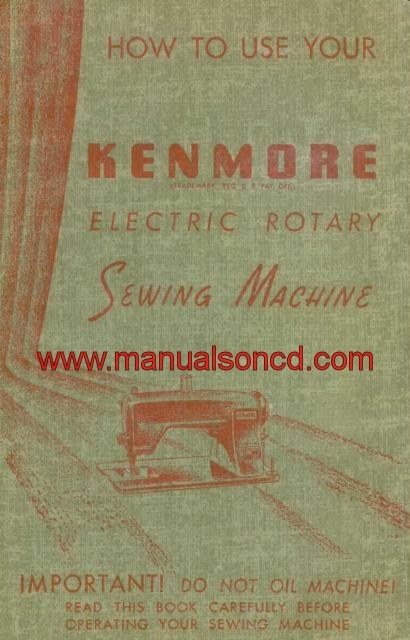 Kenmore Rotary Sewing Machine Manual 126781