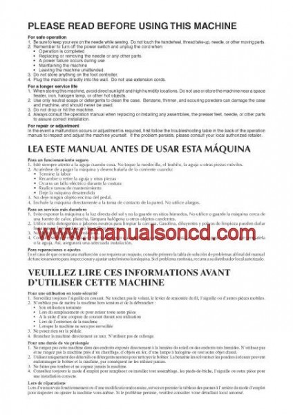 Brother PS-3700 Sewing Machine Instruction Manual Pdf