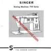 Singer 750 Sewing Machine Service Manual Repairs Parts Lists