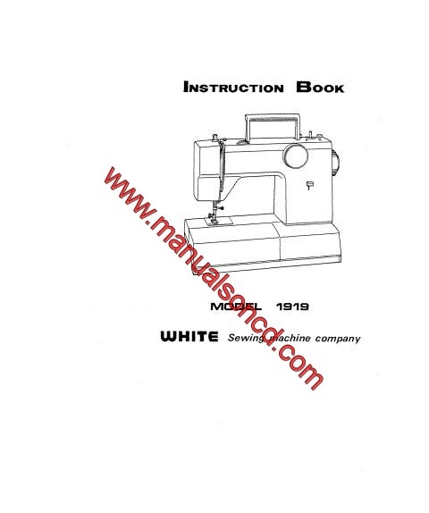 White 1919 Sewing Machine Instruction Manual