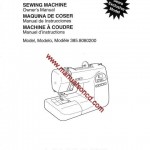 Janome Sears 8080 Sewing Machine Instruction Manual 385.8080