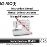 Euro-pro 8260 Sewing Machine Instruction Manual