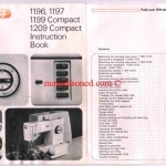 Pfaff 1196, 1197, 1199, 1209 Sewing Machine Instruction Manual
